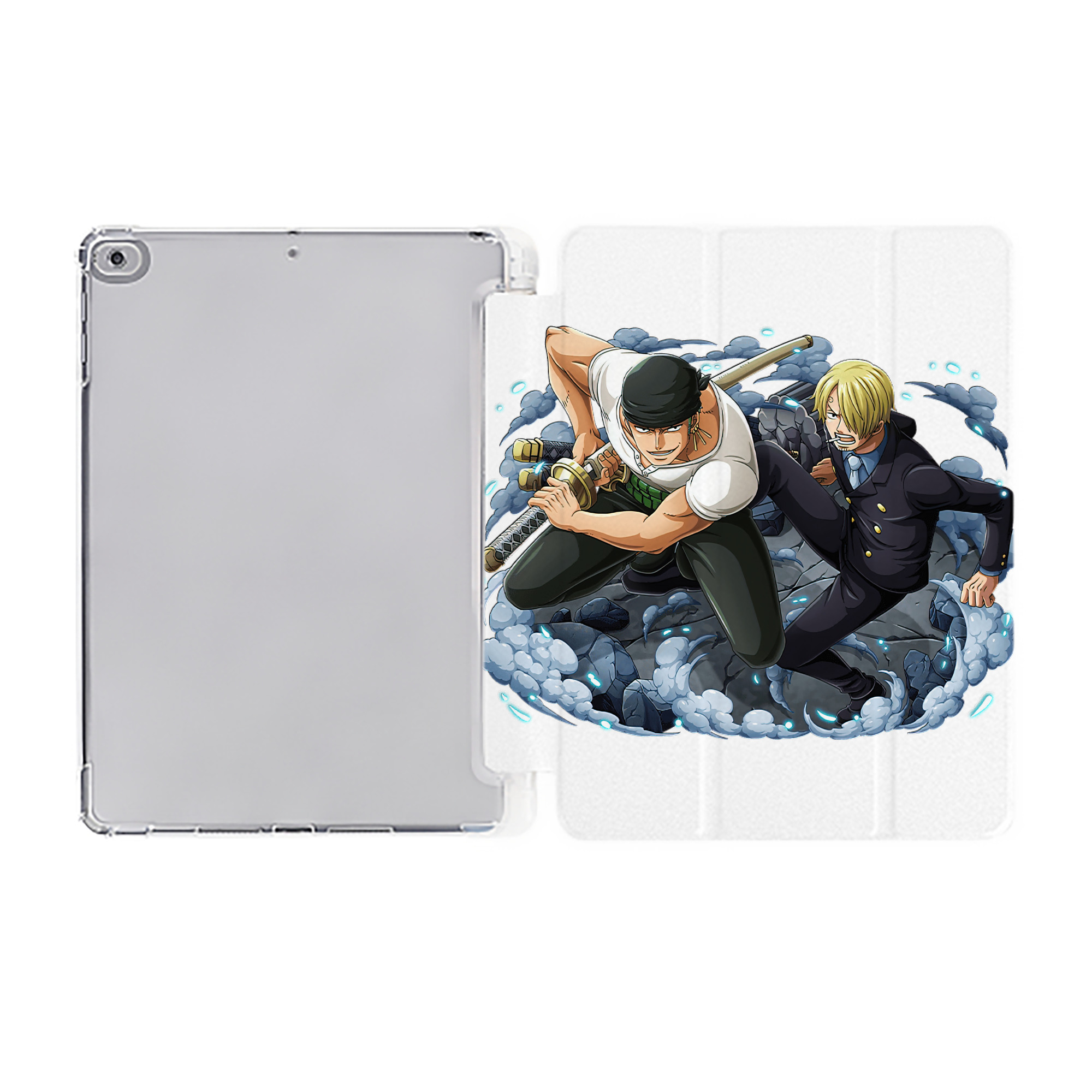 （画像用） ワンピース ロロノア・ゾロ ONE PIECE Roronoa Zoro IPad ケース ペン収納付き 三つ折りスタンド PUレザー×シリコン 対応機種9.5/10.5/10.9インチ